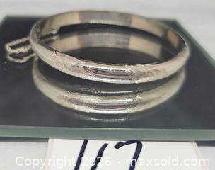 MaxSold Auction: Sterling silver etched hinged bangle bracelet  - Hatboro (Pennsylvania, USA) PARTNER MANAGED Estate Sale Online Auction - Jacksonville Road