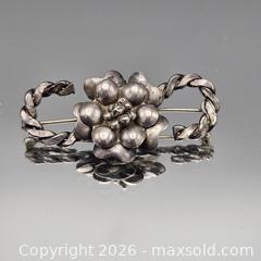 MaxSold Auction: Sterling Silver Floral Brooch Pin - Hatboro (Pennsylvania, USA) PARTNER MANAGED Estate Sale Online Auction - Jacksonville Road