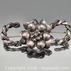 MaxSold Auction: Sterling Silver Floral Brooch Pin - Hatboro (Pennsylvania, USA) PARTNER MANAGED Estate Sale Online Auction - Jacksonville Road