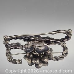 MaxSold Auction: Sterling Silver Floral Brooch Pin - Hatboro (Pennsylvania, USA) PARTNER MANAGED Estate Sale Online Auction - Jacksonville Road