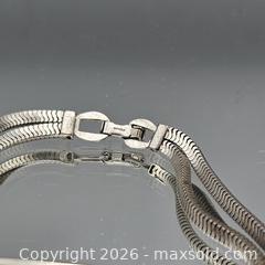 MaxSold Auction: Sterling Silver ID Bracelet with Double Herringbone Chains - Hatboro (Pennsylvania, USA) PARTNER MANAGED Estate Sale Online Auction - Jacksonville Road