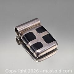 MaxSold Auction: Sterling Silver Mid-Century Pendant with Black Enamel Inlay - Hatboro (Pennsylvania, USA) PARTNER MANAGED Estate Sale Online Auction - Jacksonville Road