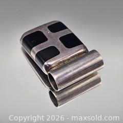 MaxSold Auction: Sterling Silver Mid-Century Pendant with Black Enamel Inlay - Hatboro (Pennsylvania, USA) PARTNER MANAGED Estate Sale Online Auction - Jacksonville Road