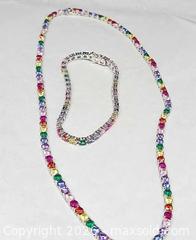 MaxSold Auction: Sterling silver,  Multi-colored stones necklace and bracelet  - Hatboro (Pennsylvania, USA) PARTNER MANAGED Estate Sale Online Auction - Jacksonville Road
