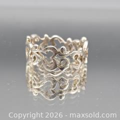 MaxSold Auction: Sterling Silver Openwork Filigree Ring Size 11 - Hatboro (Pennsylvania, USA) PARTNER MANAGED Estate Sale Online Auction - Jacksonville Road