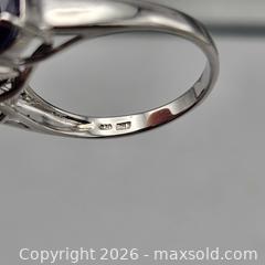 MaxSold Auction: Sterling Silver Oval Blue Sapphire Three-Stone Ring, Size 9 - Hatboro (Pennsylvania, USA) PARTNER MANAGED Estate Sale Online Auction - Jacksonville Road