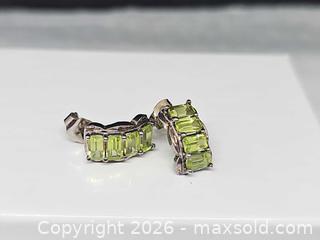 MaxSold Auction: Sterling silver Peridot earrings  - Hatboro (Pennsylvania, USA) PARTNER MANAGED Estate Sale Online Auction - Jacksonville Road