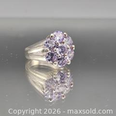 MaxSold Auction: Sterling Silver Purple Cluster Cocktail Ring - Hatboro (Pennsylvania, USA) PARTNER MANAGED Estate Sale Online Auction - Jacksonville Road