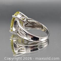 MaxSold Auction: Sterling Silver Ring with Oval Faceted Yellow Gemstone - Hatboro (Pennsylvania, USA) PARTNER MANAGED Estate Sale Online Auction - Jacksonville Road