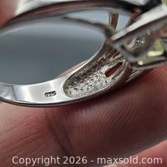 MaxSold Auction: Sterling Silver Ring with Oval Faceted Yellow Gemstone - Hatboro (Pennsylvania, USA) PARTNER MANAGED Estate Sale Online Auction - Jacksonville Road