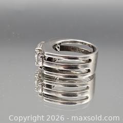 MaxSold Auction: Sterling Silver Three-Stone Ring with Round Cubic Zirconia - Hatboro (Pennsylvania, USA) PARTNER MANAGED Estate Sale Online Auction - Jacksonville Road