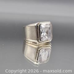 MaxSold Auction: Sterling Silver Unisex Signet Emerald-Cut Cubic Zirconia Ring - Hatboro (Pennsylvania, USA) PARTNER MANAGED Estate Sale Online Auction - Jacksonville Road