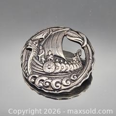 MaxSold Auction: Sterling Silver Viking Ship Brooch Pin, Antique Finish - Hatboro (Pennsylvania, USA) PARTNER MANAGED Estate Sale Online Auction - Jacksonville Road