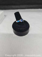 MaxSold Auction: Tanzanite & Blue Fire Opal Inlay Sterling Silver Ring  - Hatboro (Pennsylvania, USA) PARTNER MANAGED Estate Sale Online Auction - Jacksonville Road