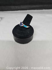 MaxSold Auction: Tanzanite & Blue Fire Opal Inlay Sterling Silver Ring  - Hatboro (Pennsylvania, USA) PARTNER MANAGED Estate Sale Online Auction - Jacksonville Road