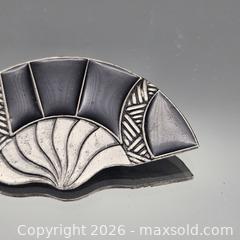 MaxSold Auction: Vintage Art Deco Sterling Silver Black & Silver Brooch/Pin - Hatboro (Pennsylvania, USA) PARTNER MANAGED Estate Sale Online Auction - Jacksonville Road