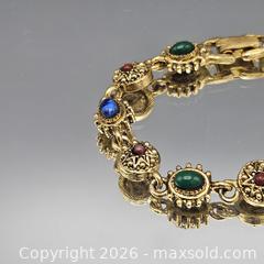 MaxSold Auction: Vintage Bohemian Gold-Tone Bracelet with Multicolor Cabochons - Hatboro (Pennsylvania, USA) PARTNER MANAGED Estate Sale Online Auction - Jacksonville Road