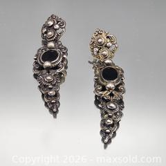 MaxSold Auction: Vintage Silver-Tone Black Onyx Post Earrings - Hatboro (Pennsylvania, USA) PARTNER MANAGED Estate Sale Online Auction - Jacksonville Road