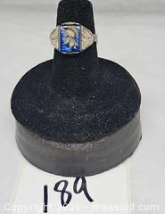 MaxSold Auction: Vintage Silvertone Warrior Intaglio Blue Stone Adjustable Ring   - Hatboro (Pennsylvania, USA) PARTNER MANAGED Estate Sale Online Auction - Jacksonville Road