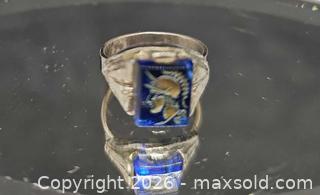MaxSold Auction: Vintage Silvertone Warrior Intaglio Blue Stone Adjustable Ring   - Hatboro (Pennsylvania, USA) PARTNER MANAGED Estate Sale Online Auction - Jacksonville Road