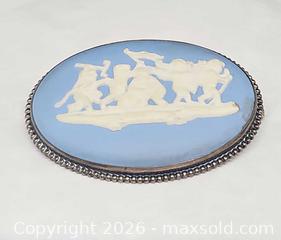 MaxSold Auction: Wedgwood England Blue Jasperware Cameo Cherubs Brooch Pin - Hatboro (Pennsylvania, USA) PARTNER MANAGED Estate Sale Online Auction - Jacksonville Road