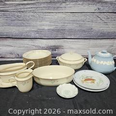 MaxSold Auction: Wedgwood & Lenox Porcelain/Bone China Dinnerware Set, Cream & Blue - Hatboro (Pennsylvania, USA) PARTNER MANAGED Estate Sale Online Auction - Jacksonville Road