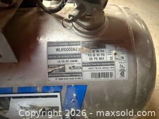 MaxSold Auction: Campbell Hausfeld WL610002AJ 20-Gallon Air Compressor- AS IS - Norfolk (Ontario, Canada) SELLER MANAGED Estate Sale Online Auction - Robinson Street