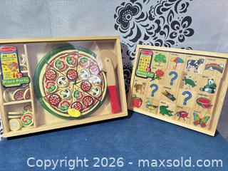 MaxSold Auction: GA3 3+ Wooden Memory Fun  and Pizza play set  - Toronto (Ontario, Canada) SELLER MANAGED Downsizing Online Auction -  The Kingsway