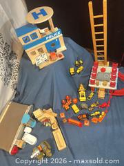 MaxSold Auction: T68 Plan Toys Police  Car Wash, Grocery Belt Construction, Doll house Furniture, Fig - Toronto (Ontario, Canada) SELLER MANAGED Downsizing Online Auction -  The Kingsway