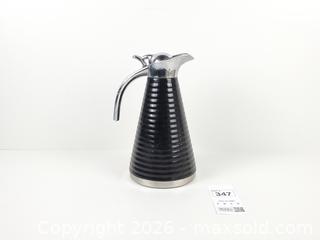 MaxSold Auction: Vintage Balduzzi Black Ribbed Thermal Carafe - Toronto (Ontario, Canada) PARTNER MANAGED Downsizing Online Auction - Esandar Drive (STORAGE)