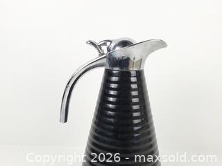 MaxSold Auction: Vintage Balduzzi Black Ribbed Thermal Carafe - Toronto (Ontario, Canada) PARTNER MANAGED Downsizing Online Auction - Esandar Drive (STORAGE)