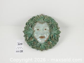 MaxSold Auction: Vintage Green Lady Ceramic Wall Plaque - Mother Nature - Toronto (Ontario, Canada) PARTNER MANAGED Downsizing Online Auction - Esandar Drive (STORAGE)