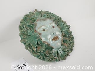 MaxSold Auction: Vintage Green Lady Ceramic Wall Plaque - Mother Nature - Toronto (Ontario, Canada) PARTNER MANAGED Downsizing Online Auction - Esandar Drive (STORAGE)
