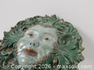MaxSold Auction: Vintage Green Lady Ceramic Wall Plaque - Mother Nature - Toronto (Ontario, Canada) PARTNER MANAGED Downsizing Online Auction - Esandar Drive (STORAGE)
