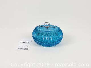 MaxSold Auction: Vintage Indiana Glass Blue Diamond Point Covered Dish - Toronto (Ontario, Canada) PARTNER MANAGED Downsizing Online Auction - Esandar Drive (STORAGE)