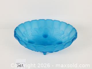 MaxSold Auction: Vintage Indiana Glass Blue Satin Footed Fruit Bowl - Toronto (Ontario, Canada) PARTNER MANAGED Downsizing Online Auction - Esandar Drive (STORAGE)