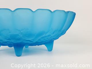 MaxSold Auction: Vintage Indiana Glass Blue Satin Footed Fruit Bowl - Toronto (Ontario, Canada) PARTNER MANAGED Downsizing Online Auction - Esandar Drive (STORAGE)