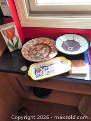 MaxSold Auction: Assorted Decorative Plates, Bowls & Tiles – Mediterranean Style - Baltimore (Maryland, USA) PARTNER MANAGED Estate Sale Online Auction - Ken Oak Road