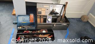 MaxSold Auction: Assorted Hand Tools & Measuring Instruments in Metal Toolbox - Baltimore (Maryland, USA) PARTNER MANAGED Estate Sale Online Auction - Ken Oak Road