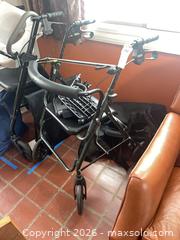 MaxSold Auction: Black Rollator / Rolling Walker with Seat and Hand Brakes - Baltimore (Maryland, USA) PARTNER MANAGED Estate Sale Online Auction - Ken Oak Road