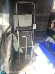 MaxSold Auction: Black Steel Hand Truck / Dolly with Solid Rubber Wheels - Baltimore (Maryland, USA) PARTNER MANAGED Estate Sale Online Auction - Ken Oak Road