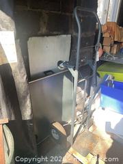 MaxSold Auction: Black Steel Hand Truck / Dolly with Solid Rubber Wheels - Baltimore (Maryland, USA) PARTNER MANAGED Estate Sale Online Auction - Ken Oak Road