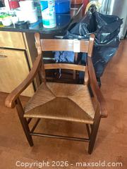 MaxSold Auction: Brown Wood and Woven Accent Chair - Baltimore (Maryland, USA) PARTNER MANAGED Estate Sale Online Auction - Ken Oak Road