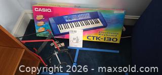 MaxSold Auction: Casio CTK-130 Keyboard, (2) Hohner Marine Band Harmonicas, Accessories - Baltimore (Maryland, USA) PARTNER MANAGED Estate Sale Online Auction - Ken Oak Road
