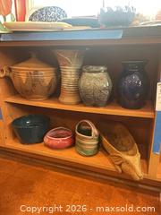 MaxSold Auction: Ceramic/Pottery Glazed Vase and Wood Bowl - Baltimore (Maryland, USA) PARTNER MANAGED Estate Sale Online Auction - Ken Oak Road