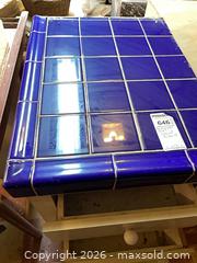 MaxSold Auction: Cobalt Blue Ceramic Tile Top Cabinet on Wood Base, 19x25x37 - Baltimore (Maryland, USA) PARTNER MANAGED Estate Sale Online Auction - Ken Oak Road