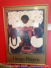 MaxSold Auction: Festival de las Flores Poster by Diego Rivera, Framed - Baltimore (Maryland, USA) PARTNER MANAGED Estate Sale Online Auction - Ken Oak Road