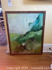 MaxSold Auction: Framed Abstract Landscape Oil on Canvas (Portrait) - Baltimore (Maryland, USA) PARTNER MANAGED Estate Sale Online Auction - Ken Oak Road