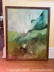 MaxSold Auction: Framed Abstract Landscape Oil on Canvas (Portrait) - Baltimore (Maryland, USA) PARTNER MANAGED Estate Sale Online Auction - Ken Oak Road