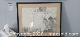 MaxSold Auction: Framed 'Lunch atop a Skyscraper' Photo & Signed Pencil Drawing - Baltimore (Maryland, USA) PARTNER MANAGED Estate Sale Online Auction - Ken Oak Road